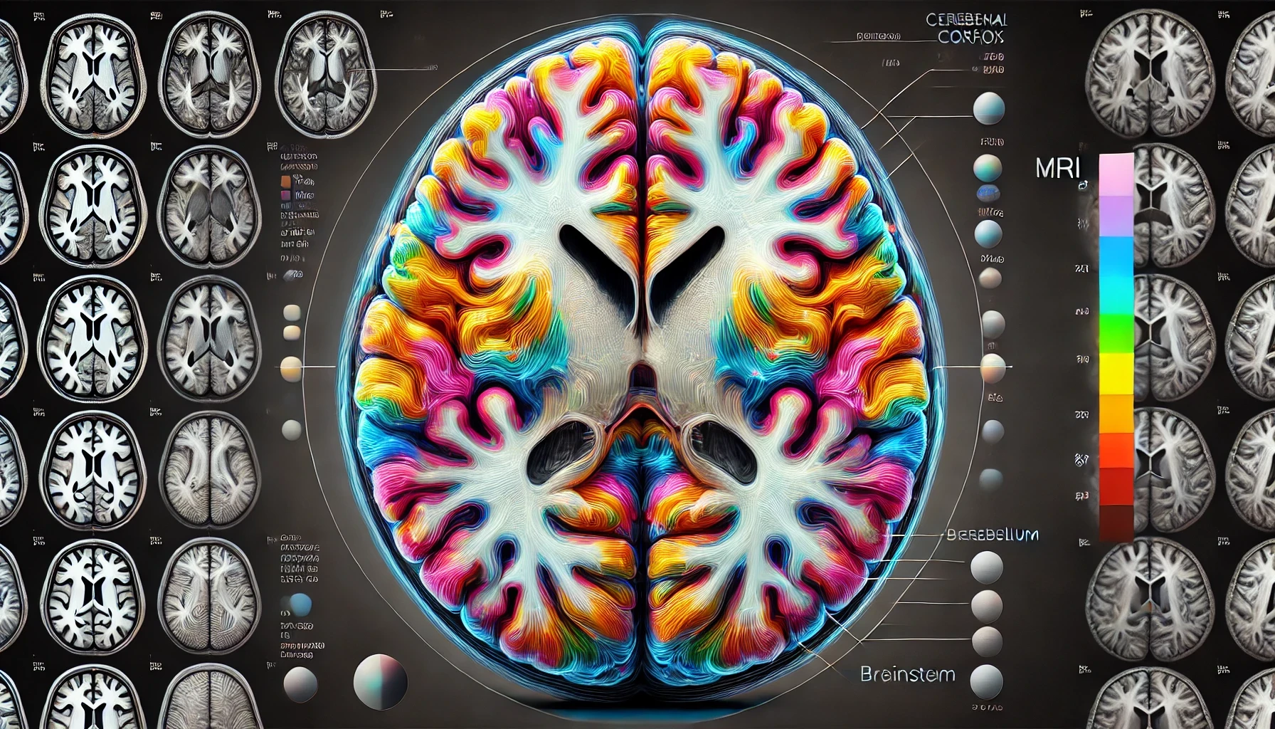 An MRI image of a healthy brain. 