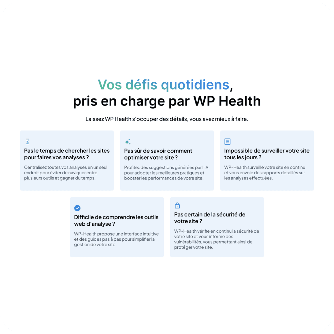 Page de conversion WP-Health complète — design UX/UI freelance par Mélanie Depré