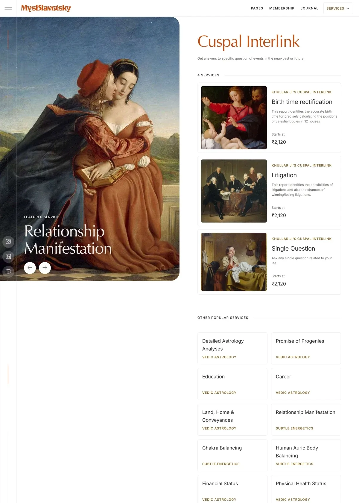 Screenshot of the MysBlavatsky Methodology detail page