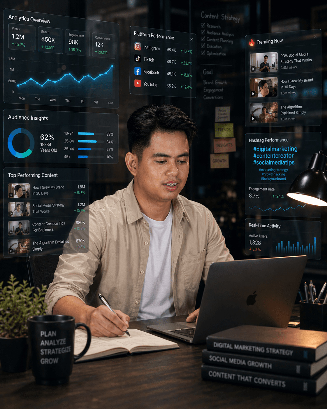man sitting beside woman looking at a contract on DocuSign