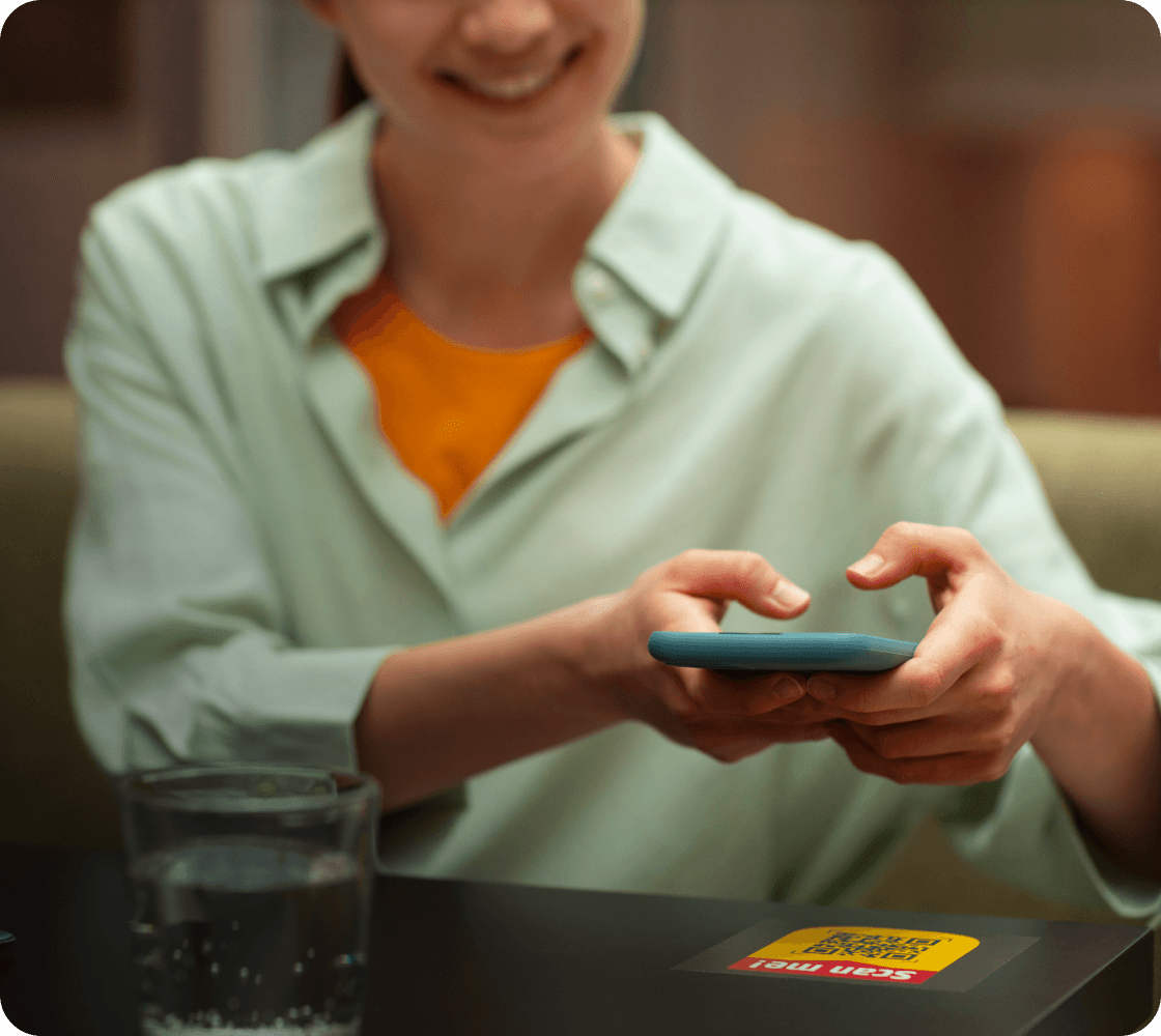 customer use qr code table ordering