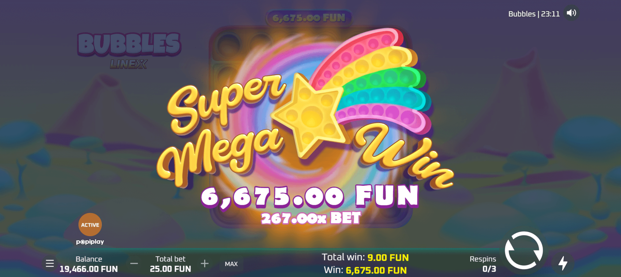 Bubbles slot review, Popiplay slot games, online casino slot, high RTP slots, 97% RTP slot, Bubbles free spins, Cascading Reels slot, Rainbow Rain free spins, Bubbles max payout, play Bubbles online, best online slots, high volatility slot, top online casino slots, Popiplay Bubbles game.