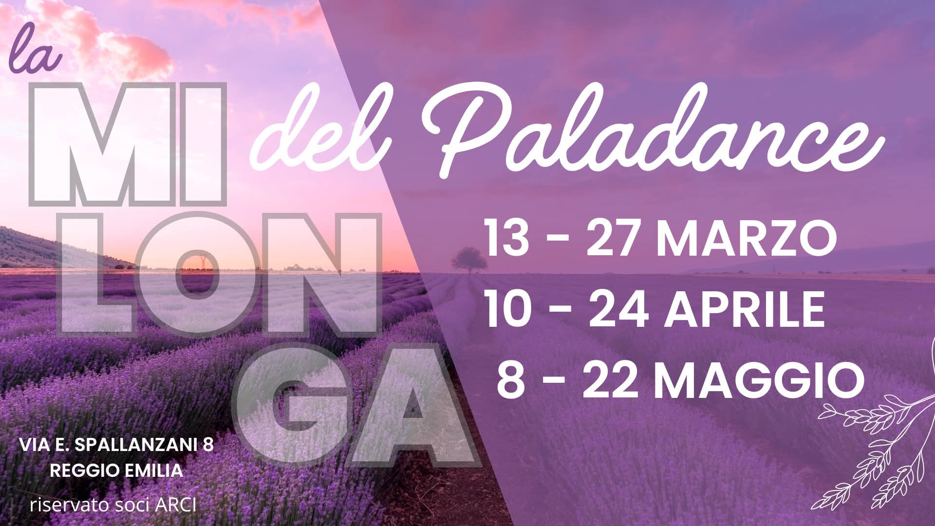 Venerdi 10 Aprile - La Milonga del PalaDance