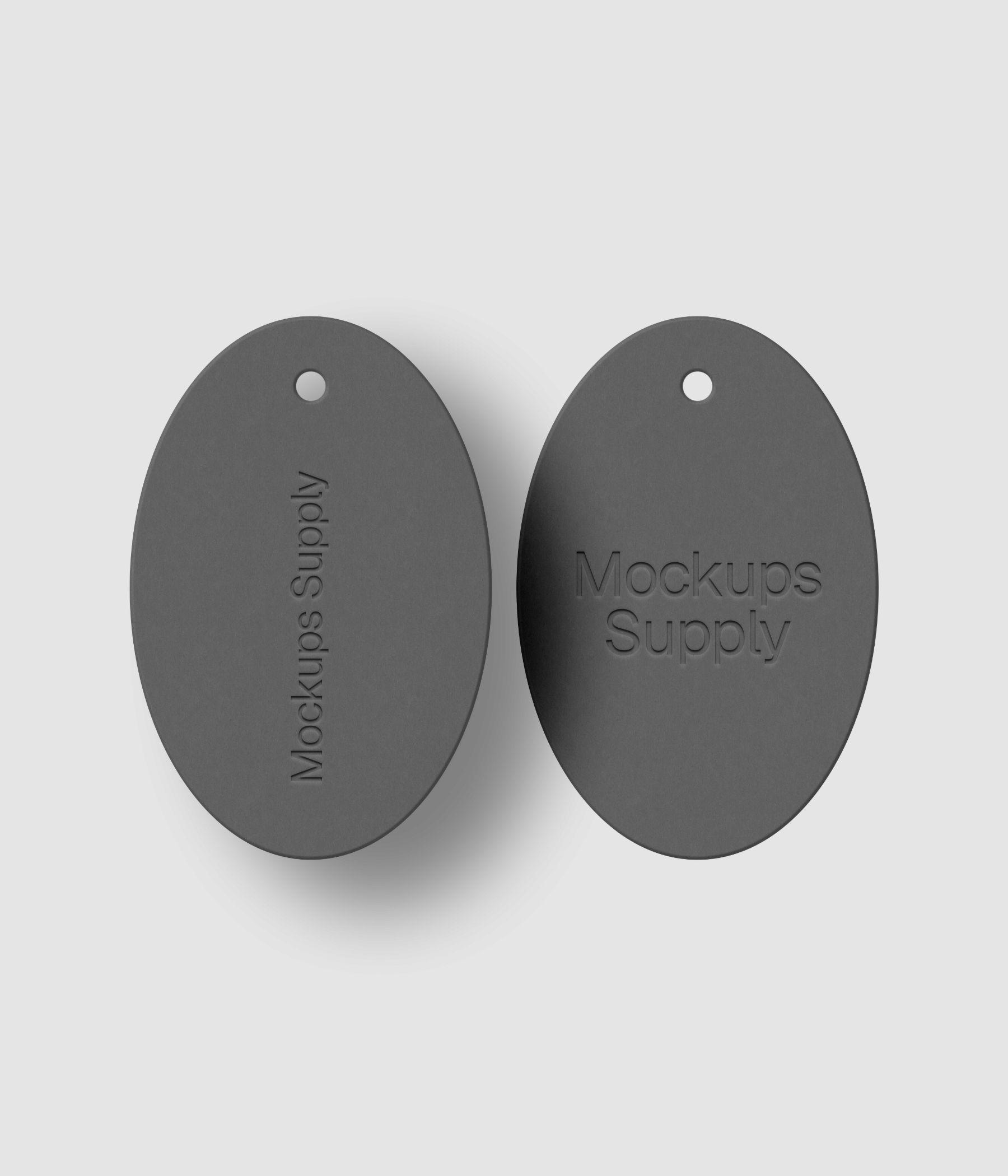 Luxury oval hang tag mockup for high-end fashion