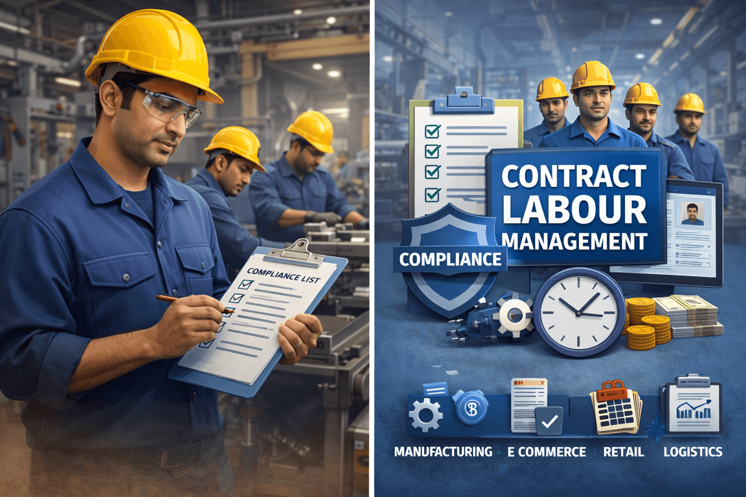 Manufacturing Contract Labour Management for Plants and Factories