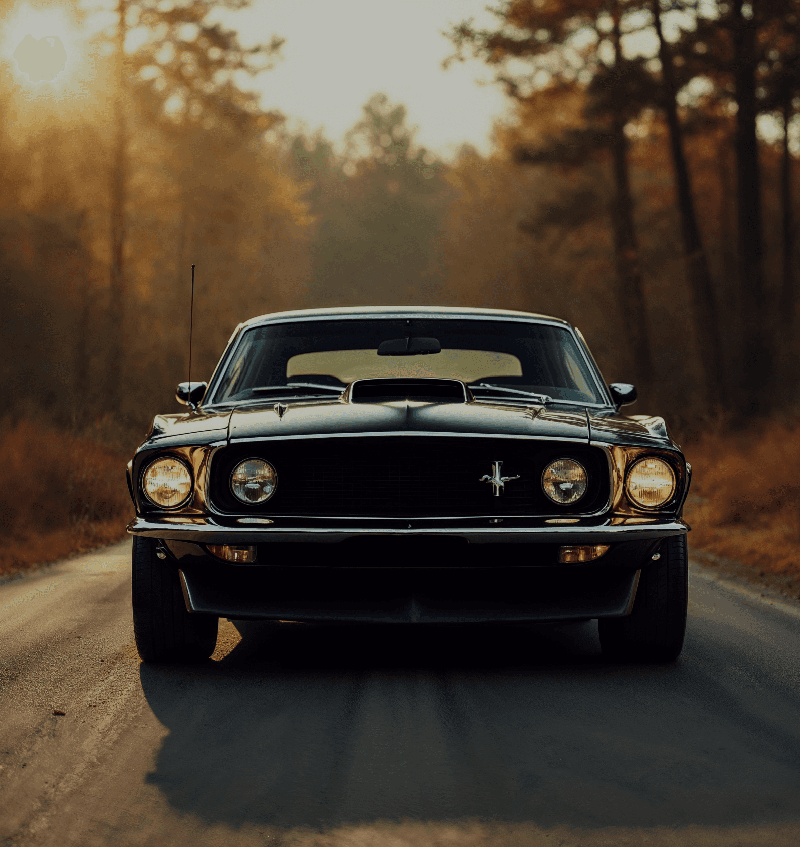 Imagem de um mustang preto