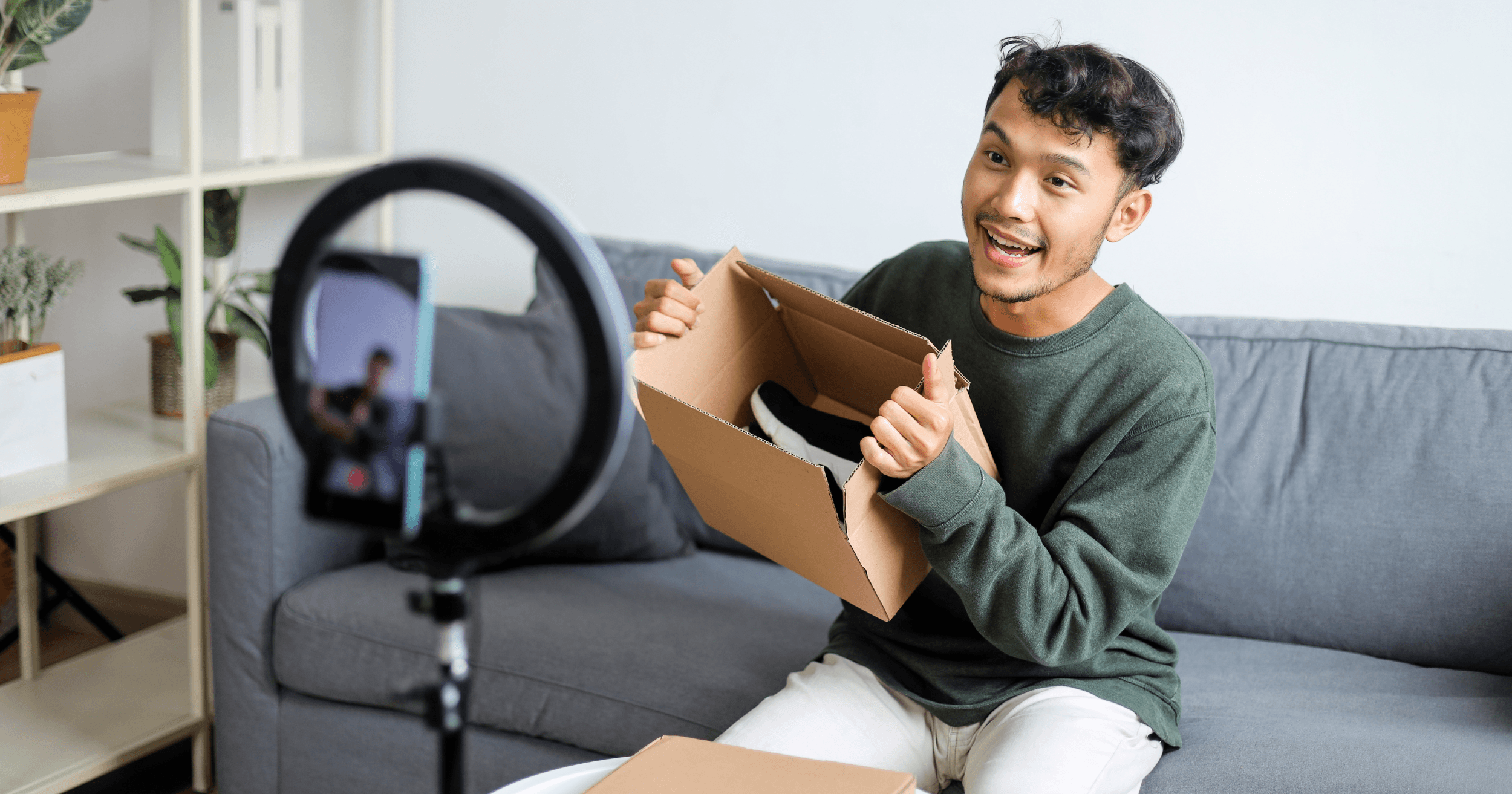 A Malaysian influencer doing a livestream