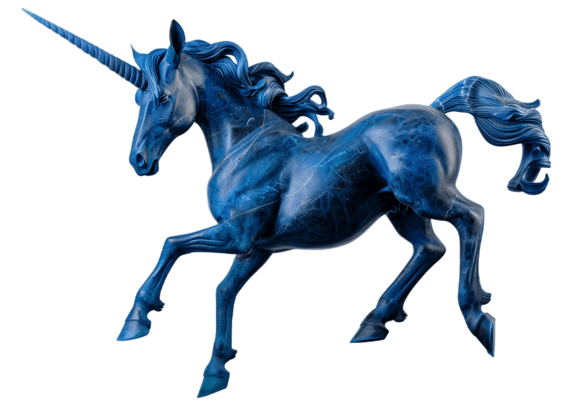 a unicorn which has the function of an icon, it acts as a symbol of the performance of the company "blue nexus"