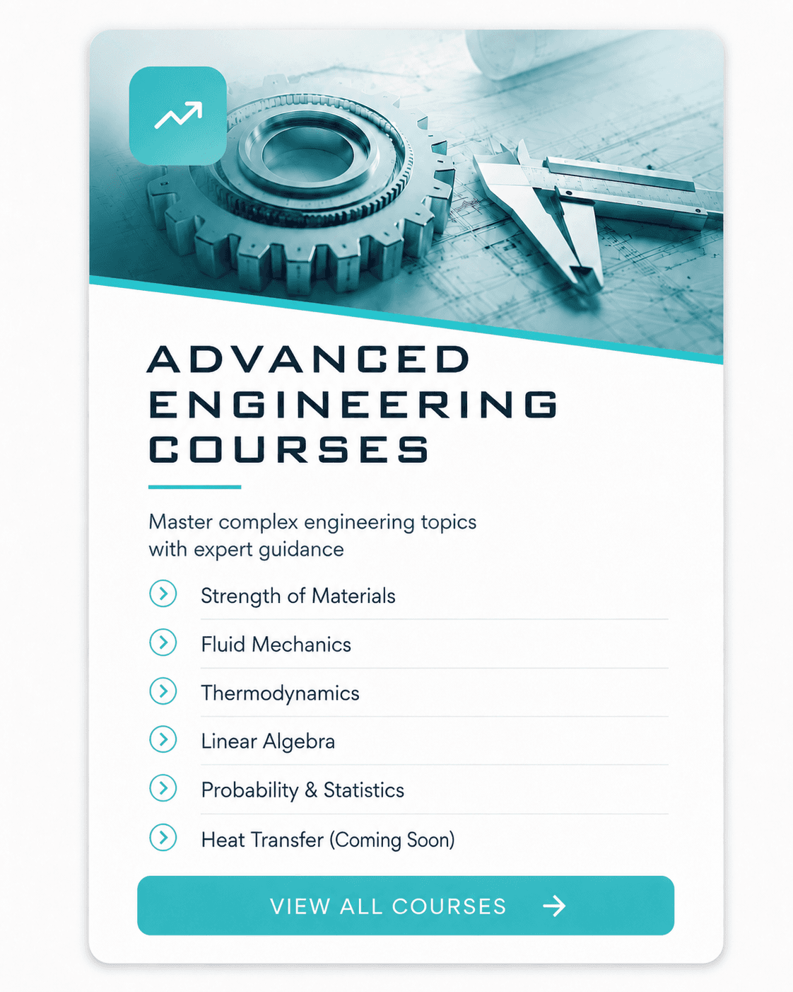 Mechanical engineering gear representing advanced university engineering courses
