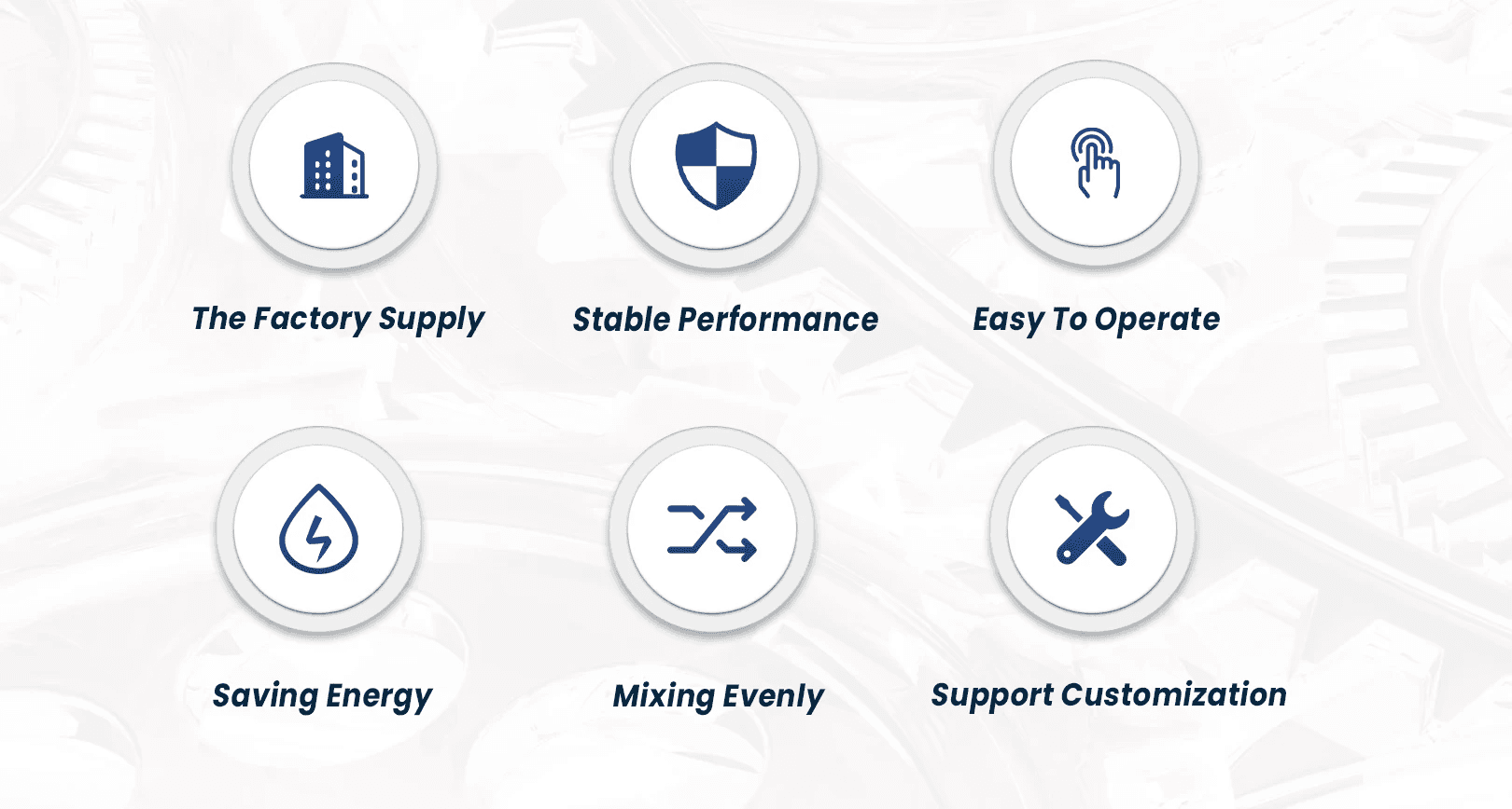 High precision control / Energy efficient / Easy operation / Durable construction / Fast production speed