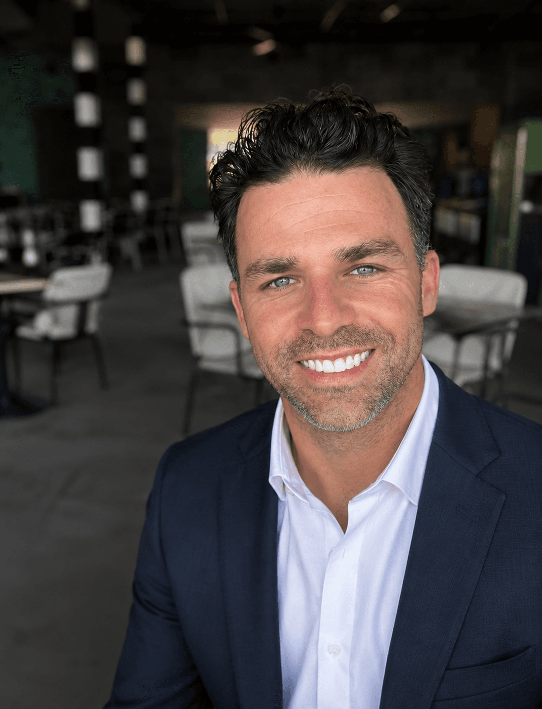 Gareth Llewellyn, founder of ProLevel Tech, in a business setting.