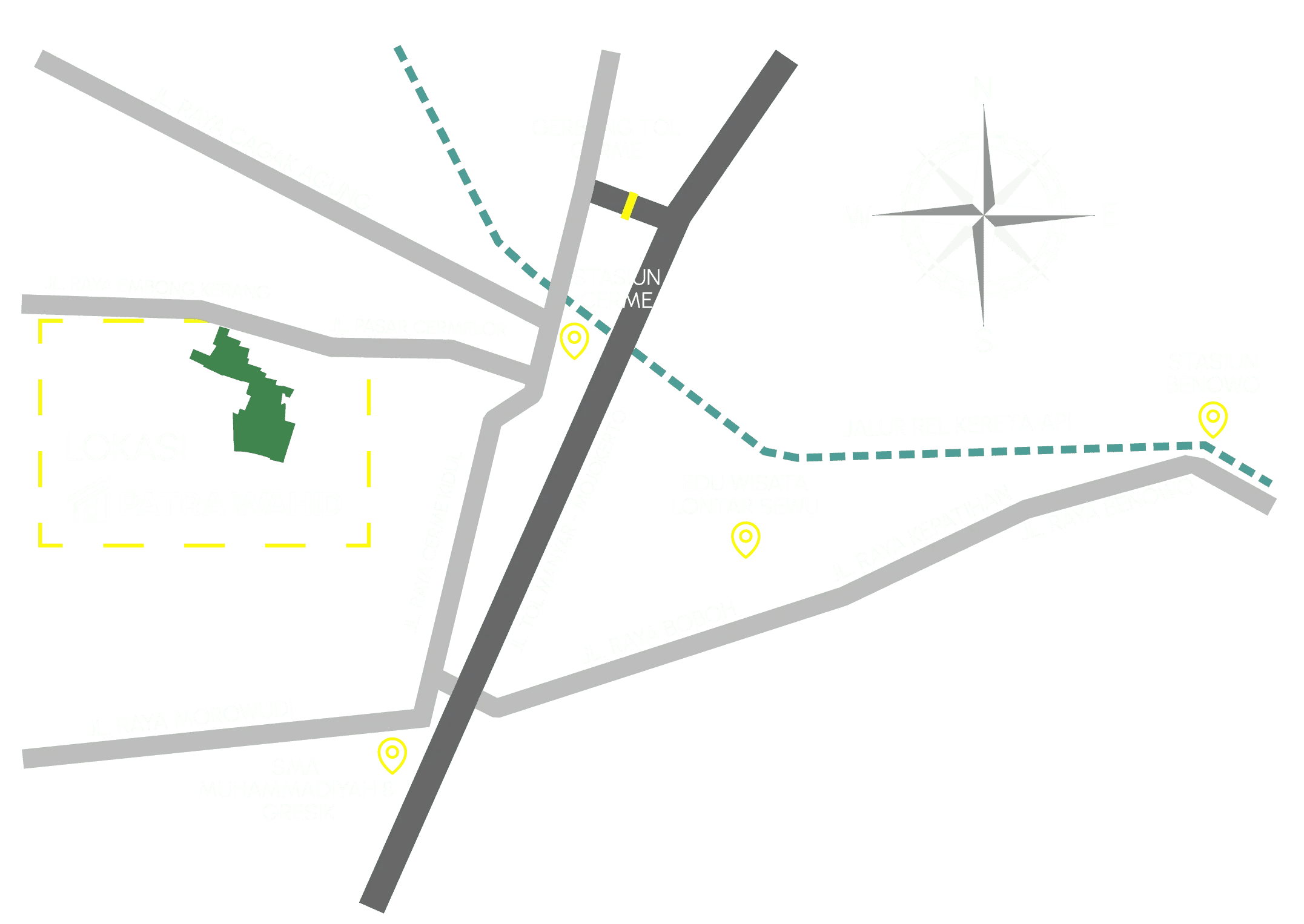 Peta Lokasi Patra Wahid