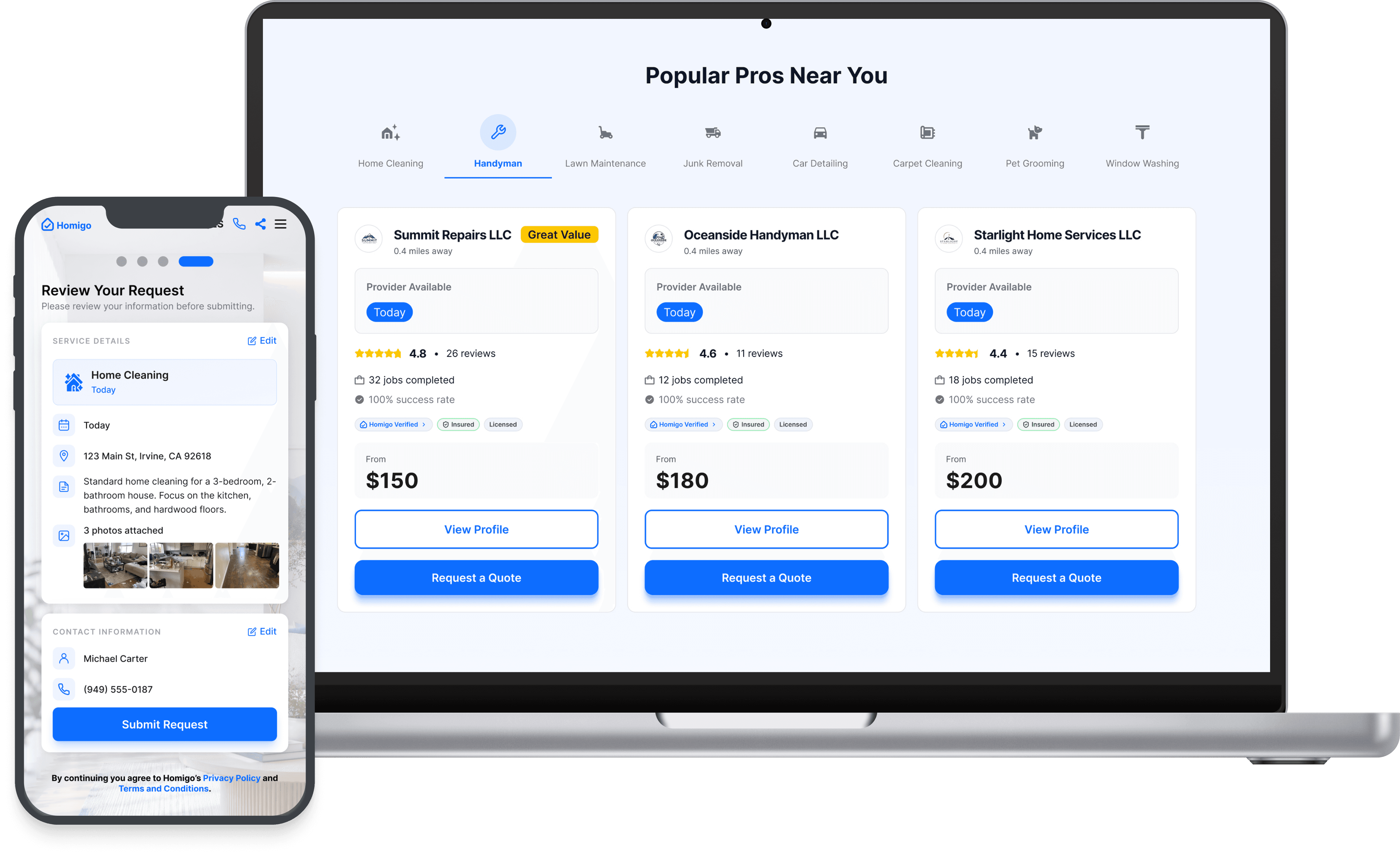 Two-Sided Home Services Marketplace