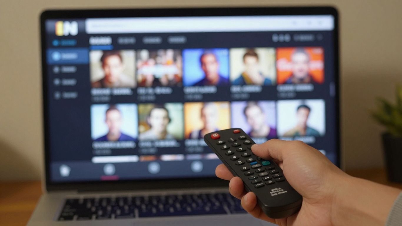 Streaming app menu with episode details
