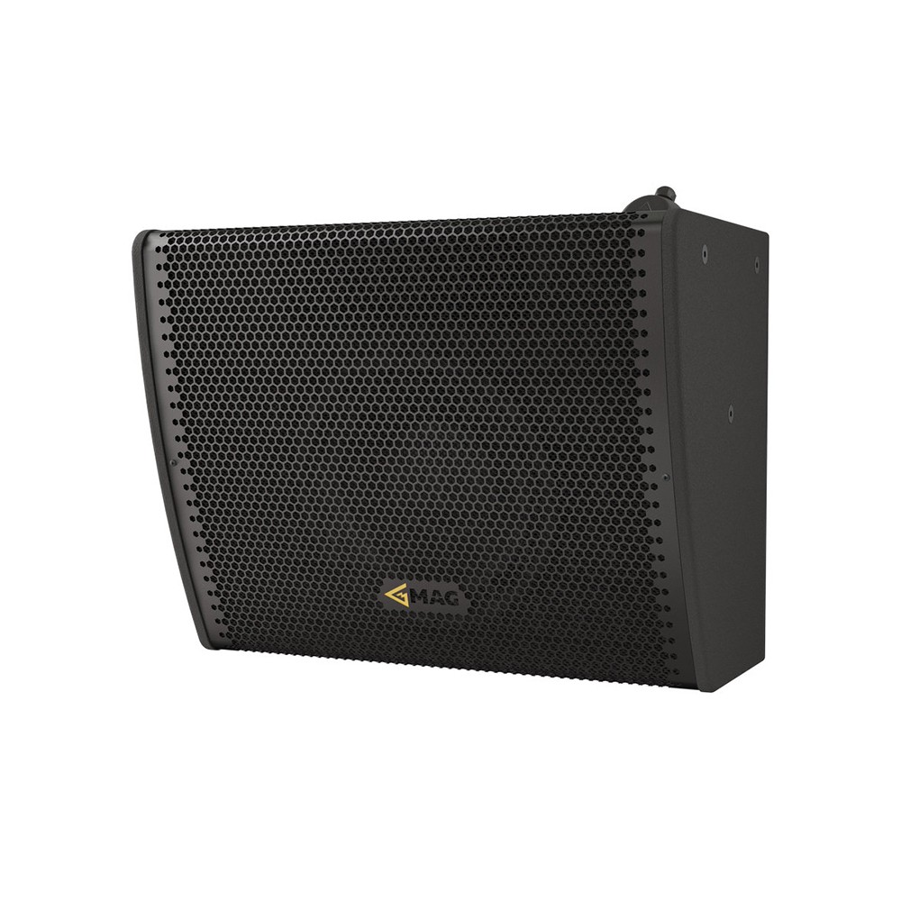 Black MAG speaker on a white background.