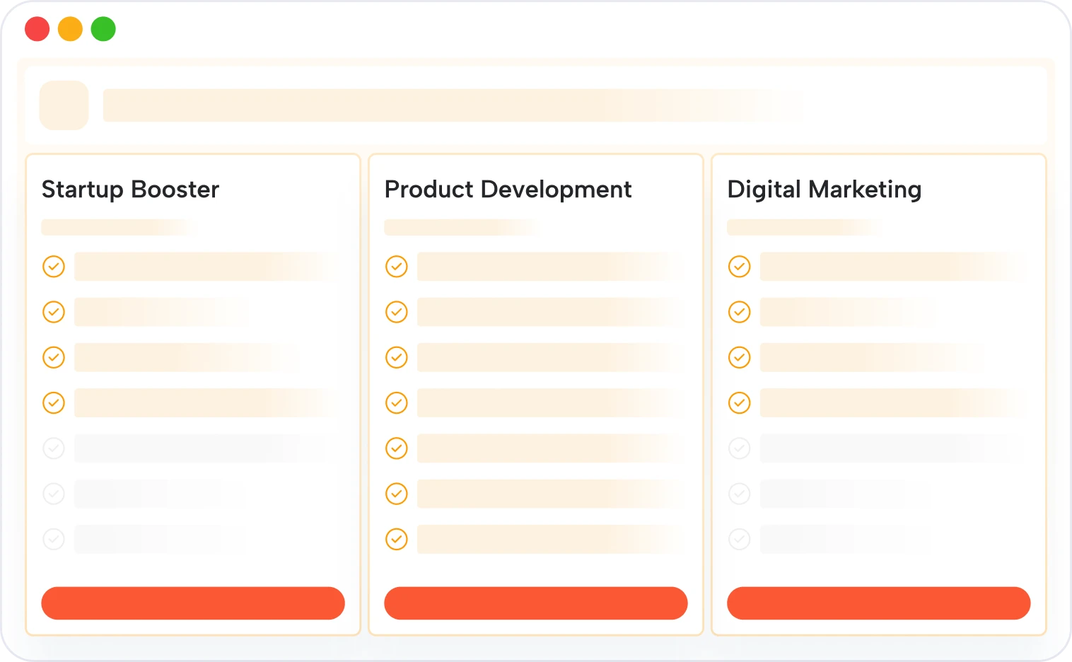 A checklist with columns titled 'Digital Product Development,' illustrating a tailored digital solution plan designed to meet business needs, along with recommendations from GoesDigital