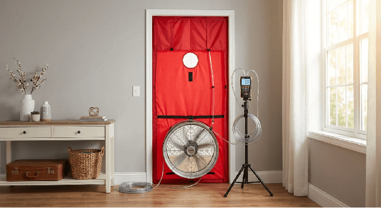 Thermal imaging scan of a residential home used during a Fort Worth home energy audit to detect heat loss and insulation issues