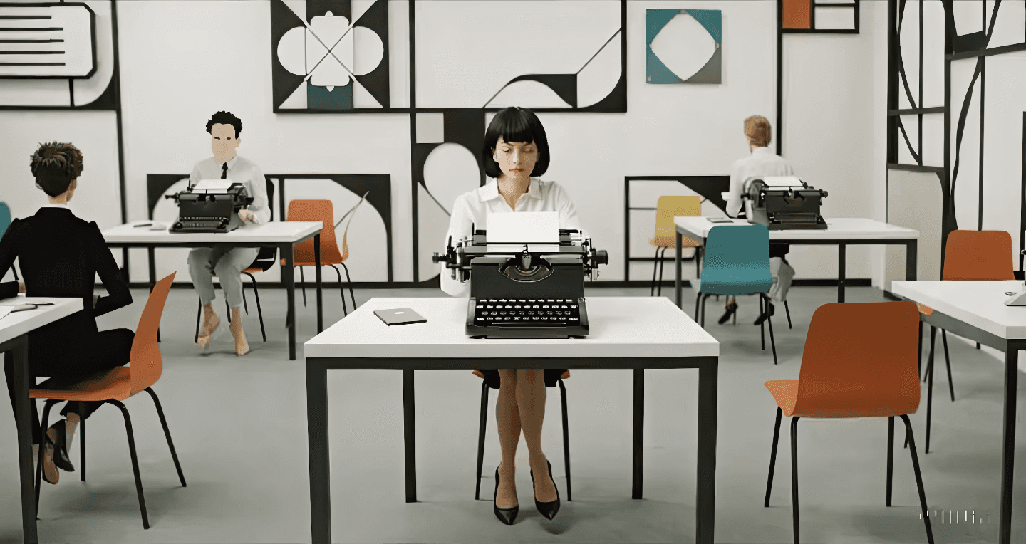 woman at desk in office