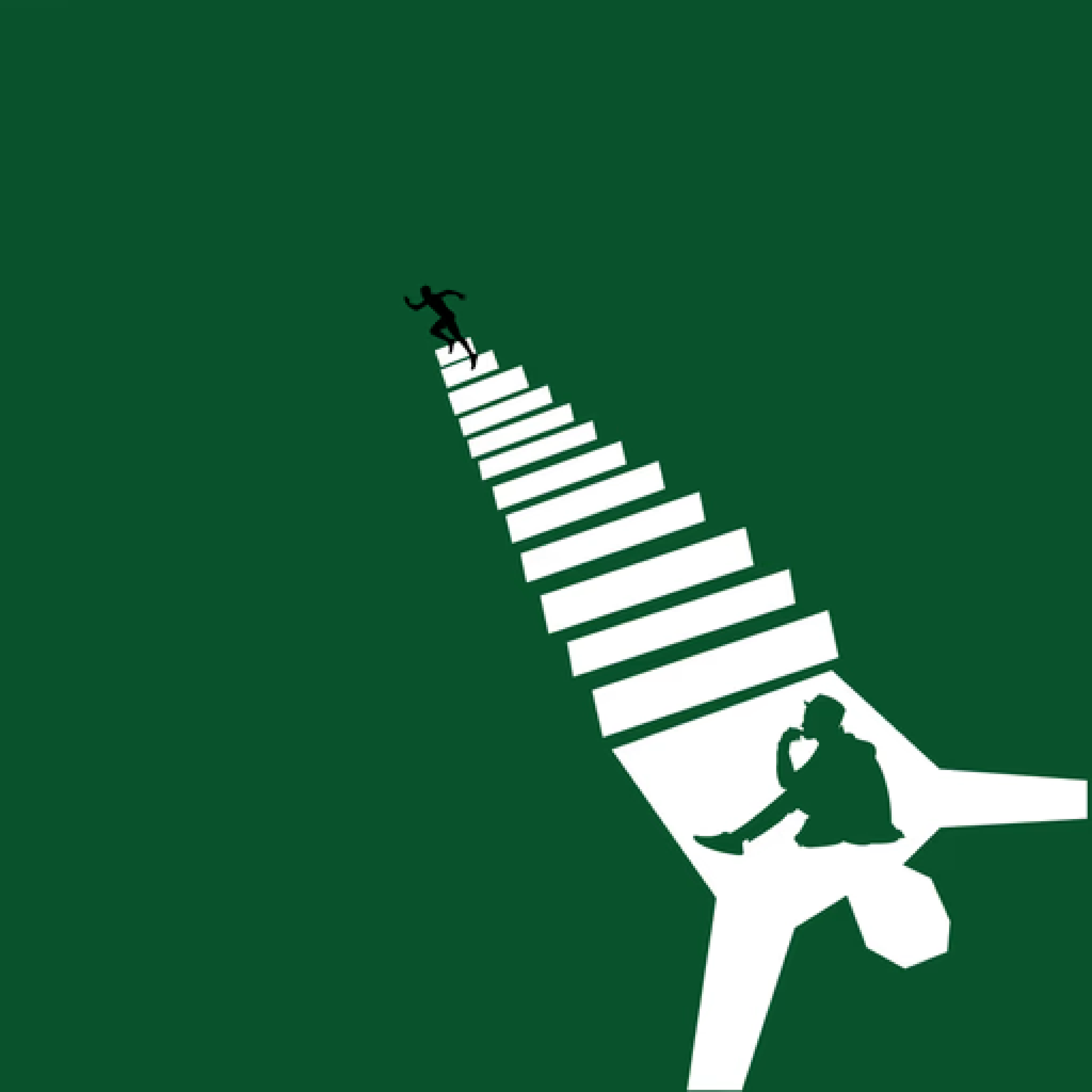 Illustration of a student climbing steps toward career growth, symbolizing skill development and future opportunities at Sierra Learning Academy.