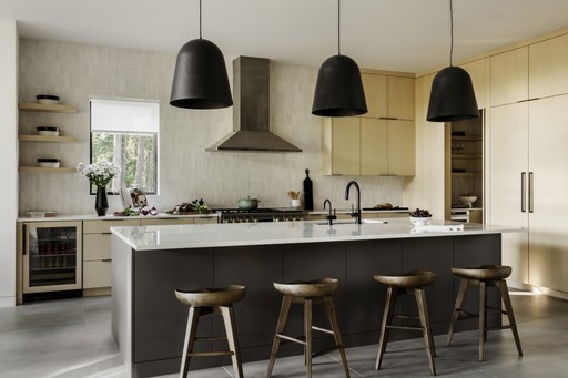 The kitchen in the Suncadia house designed by Elegant Simplicity Interiors.