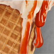 Realistic drawing of an ice cream cone. Realistic drawing of food. Realistic ice cream. Digital drawing or painting of a realistic food. Bright realistic sweets. Digital drawing. Digital art.