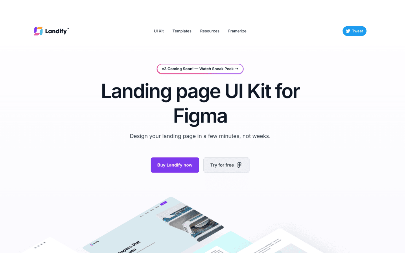 Landing page UI kit figma