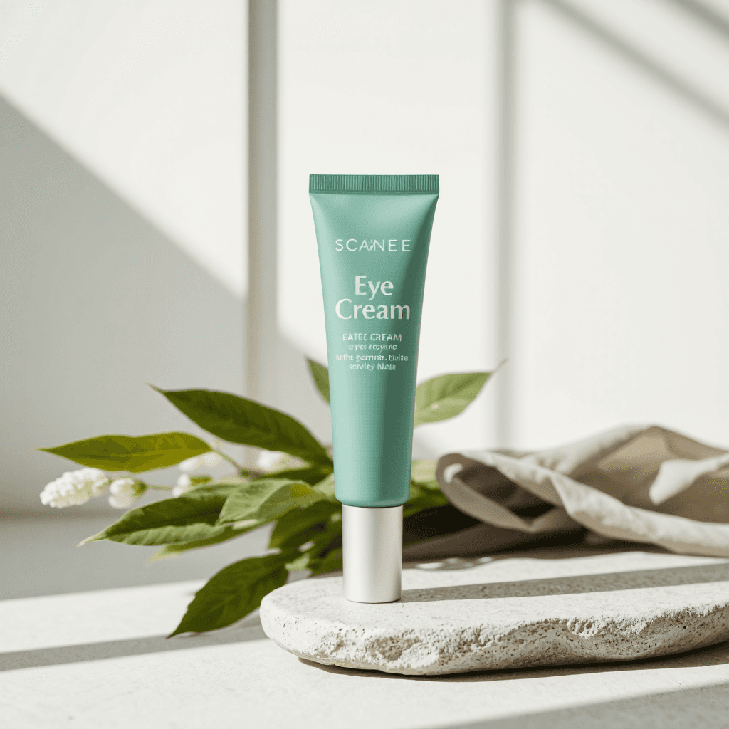product photography of tube of eye cream