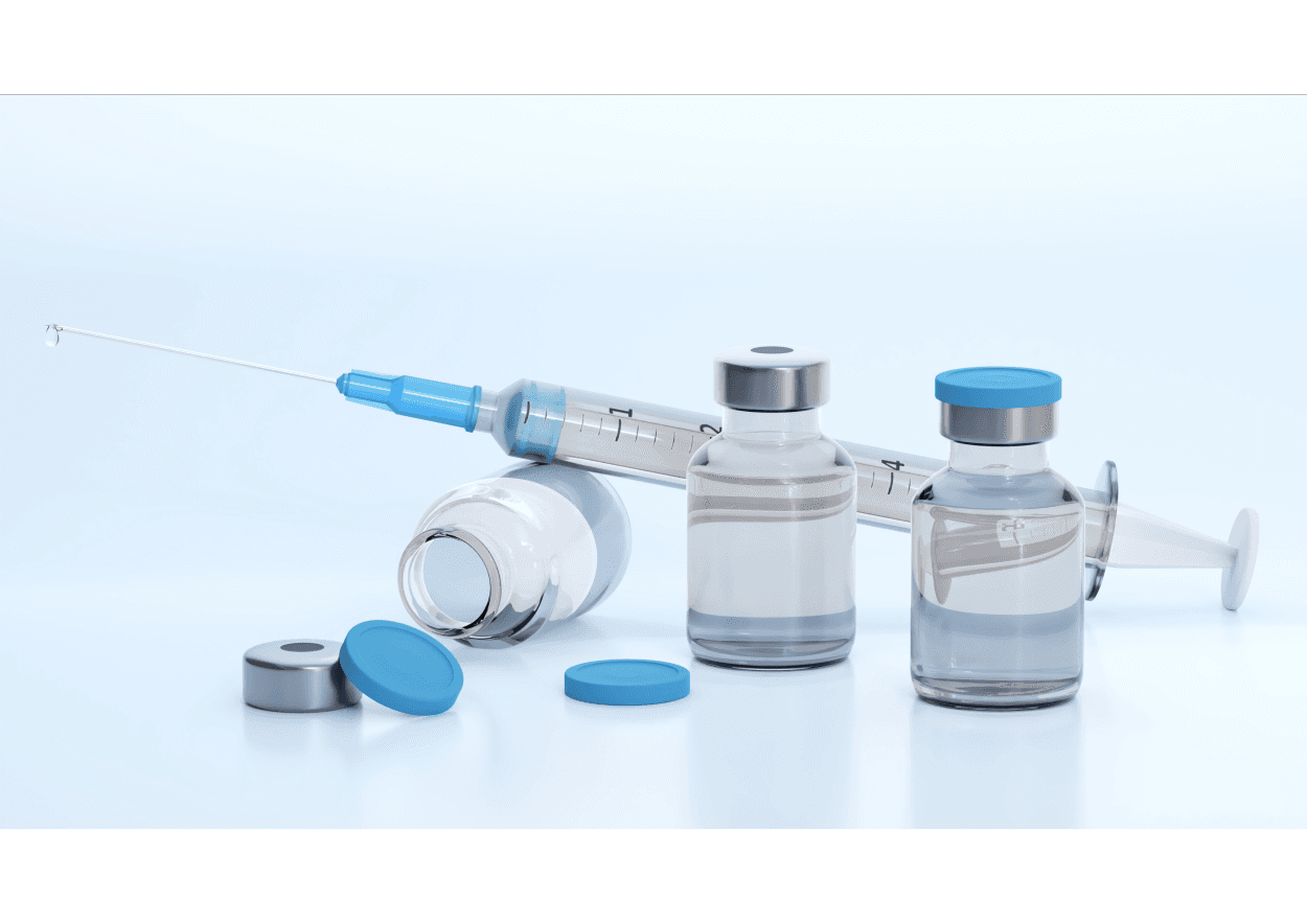 a person in blue gloves holding a toothbrush