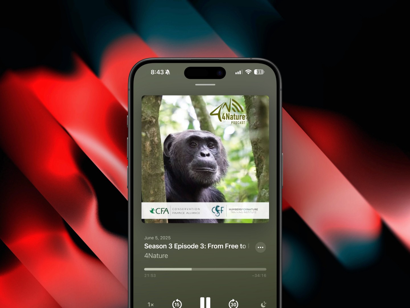 4Nature Podcast Logo, Produced by Podcast Studio X