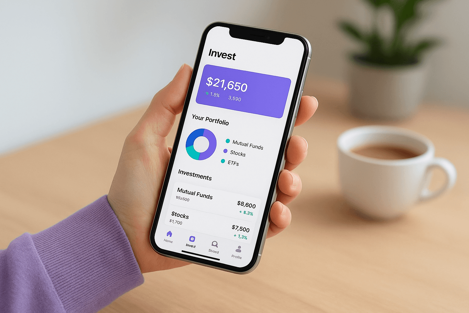 App experience and investing workflow