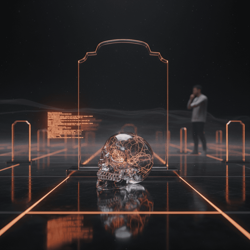 weisses gehirn auf schwarzem hintergrund