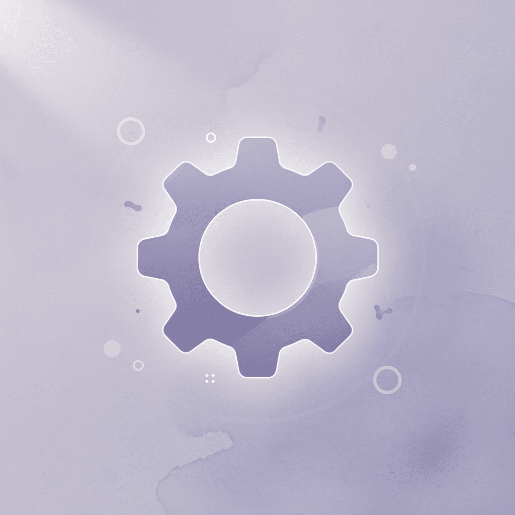 Gear icon representing working system structure