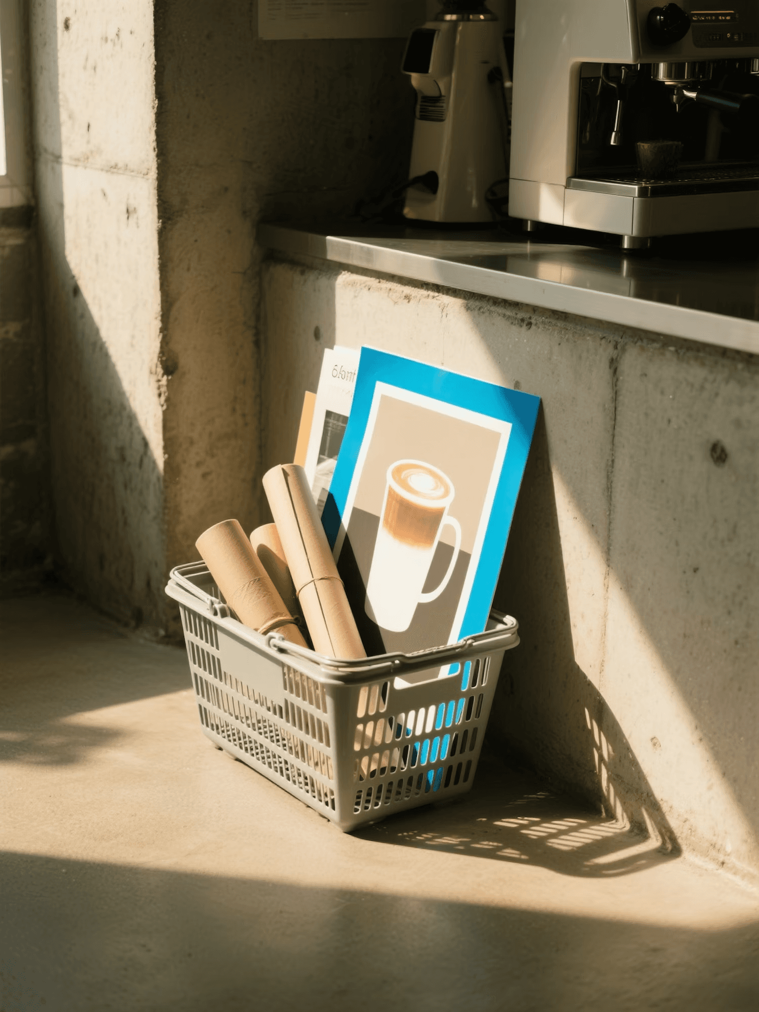 Image of a bundle of magazines in a basket