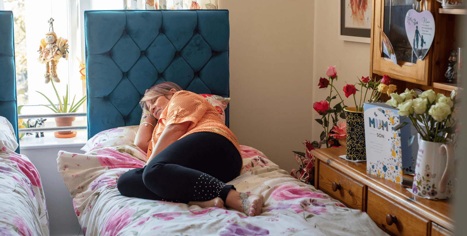 A carer sleeping to help with burnout