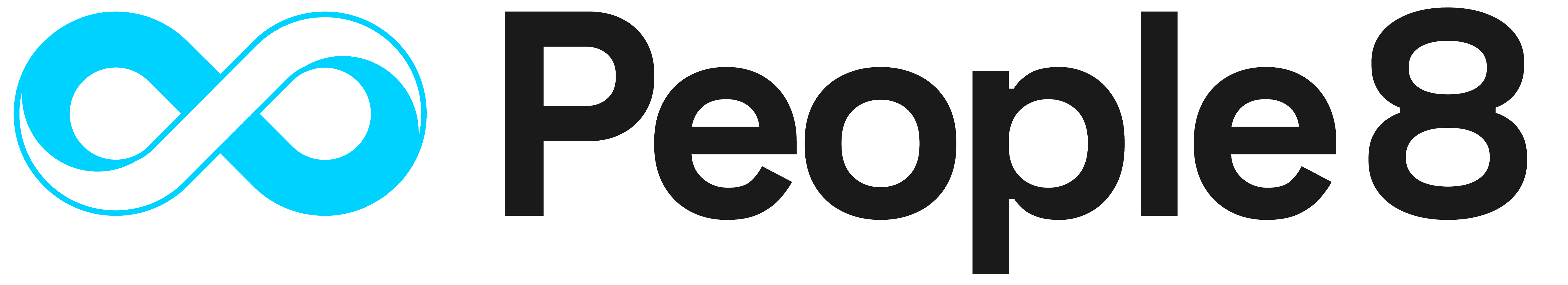 People8 Cyan logo on a transparent background