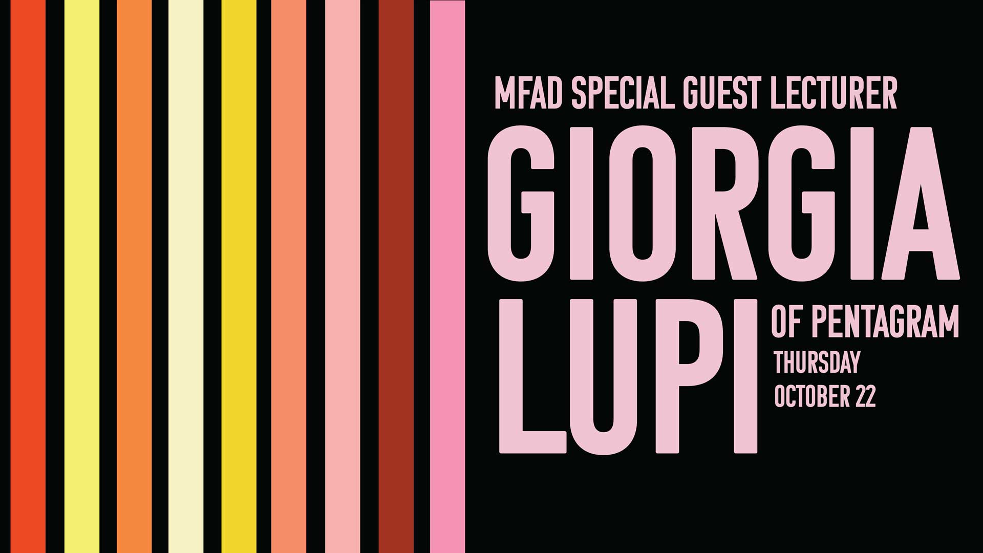 guest lecture poster for giorgia lupi october 22 2020