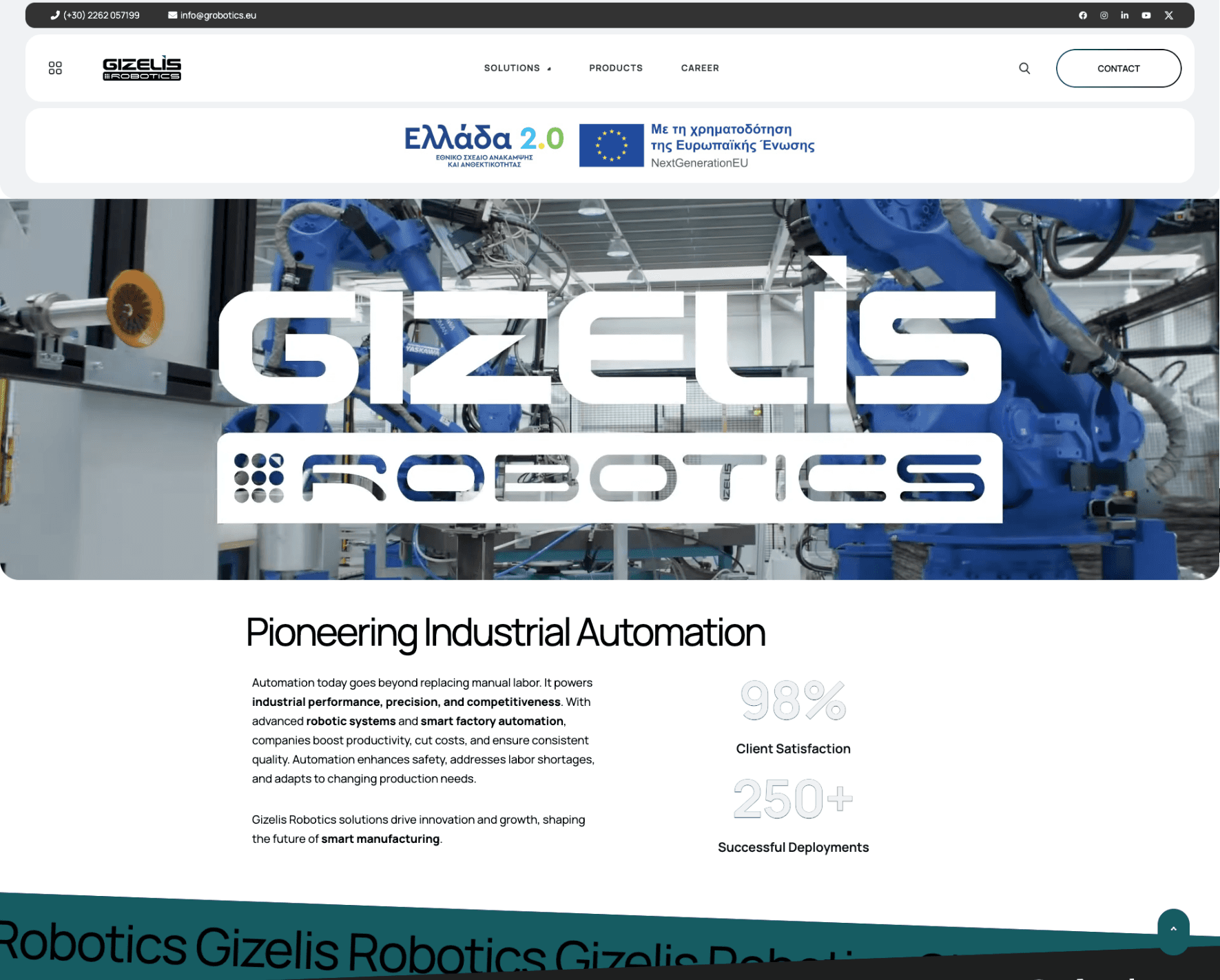 Gizelis Robotics: Website