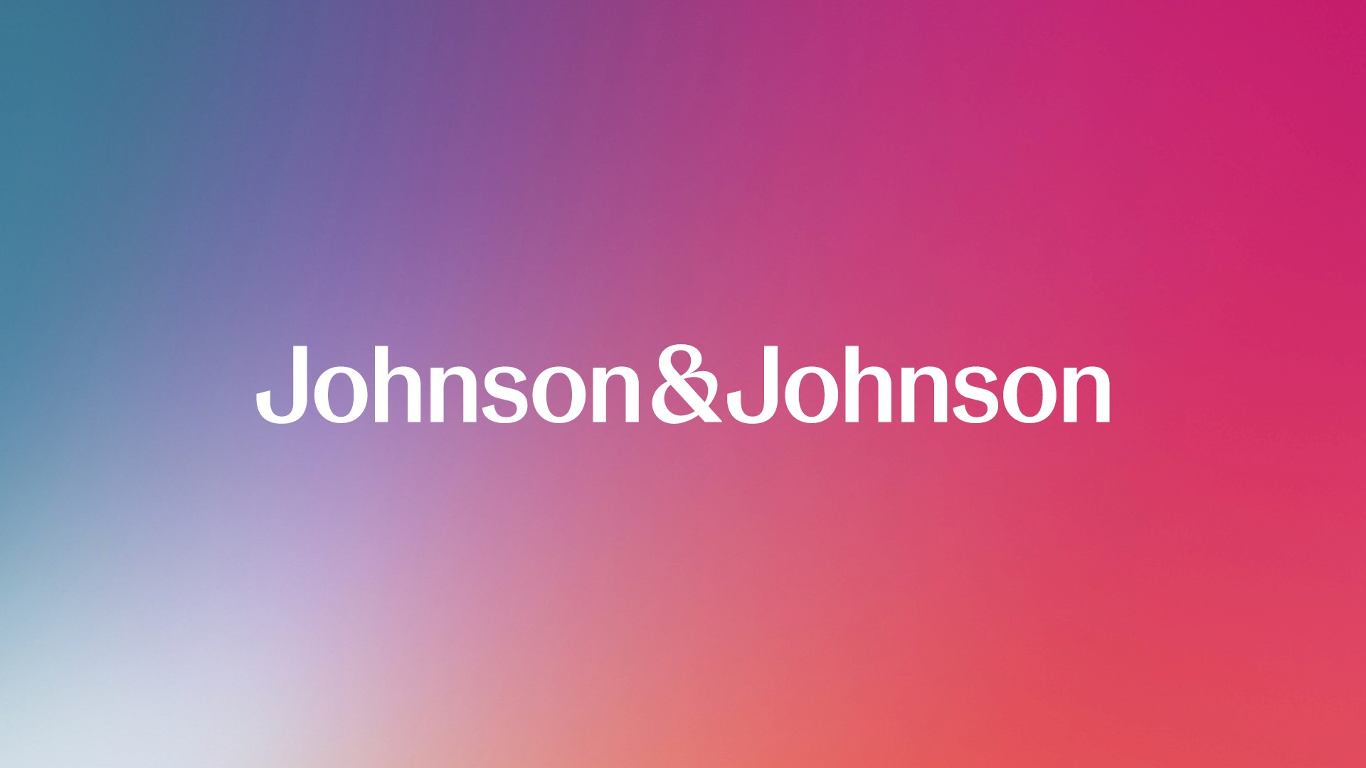 Johnson and Johnson logo on gradient colorful background