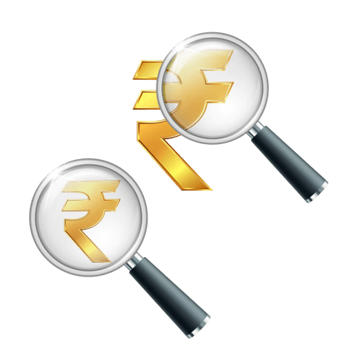 Person using a laptop with coins, wallet, and financial icons, showing online finance management