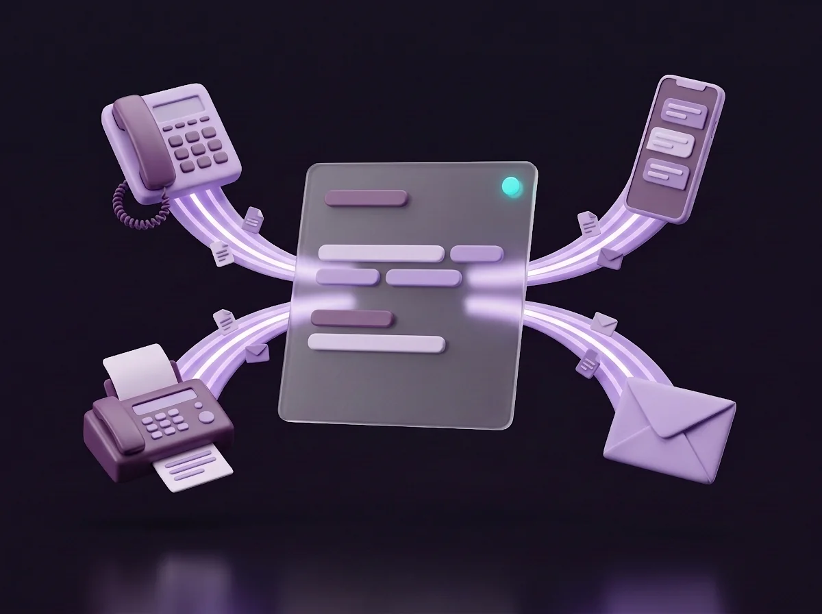 Phone, text, fax and email flowing both ways into one Gravity window