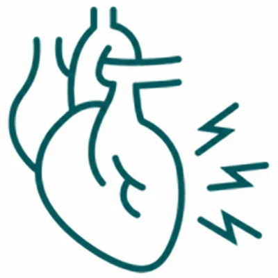 Ícone do Teste Ergométrico (teste de esforço), exame cardiológico disponível na clínica da Dra. Viviane Batista em Goiânia.