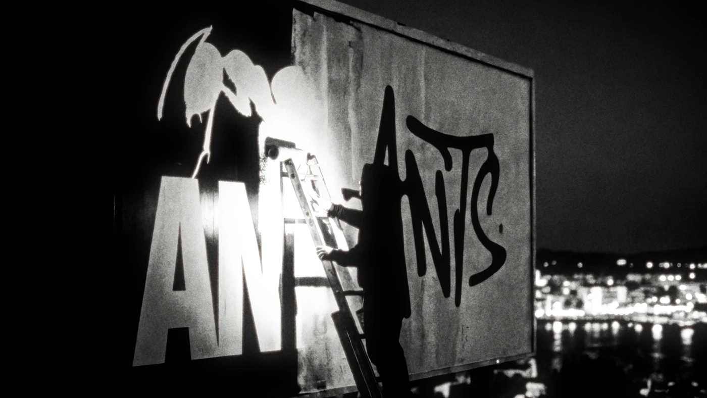 Still from ANTS new branding video campaign
