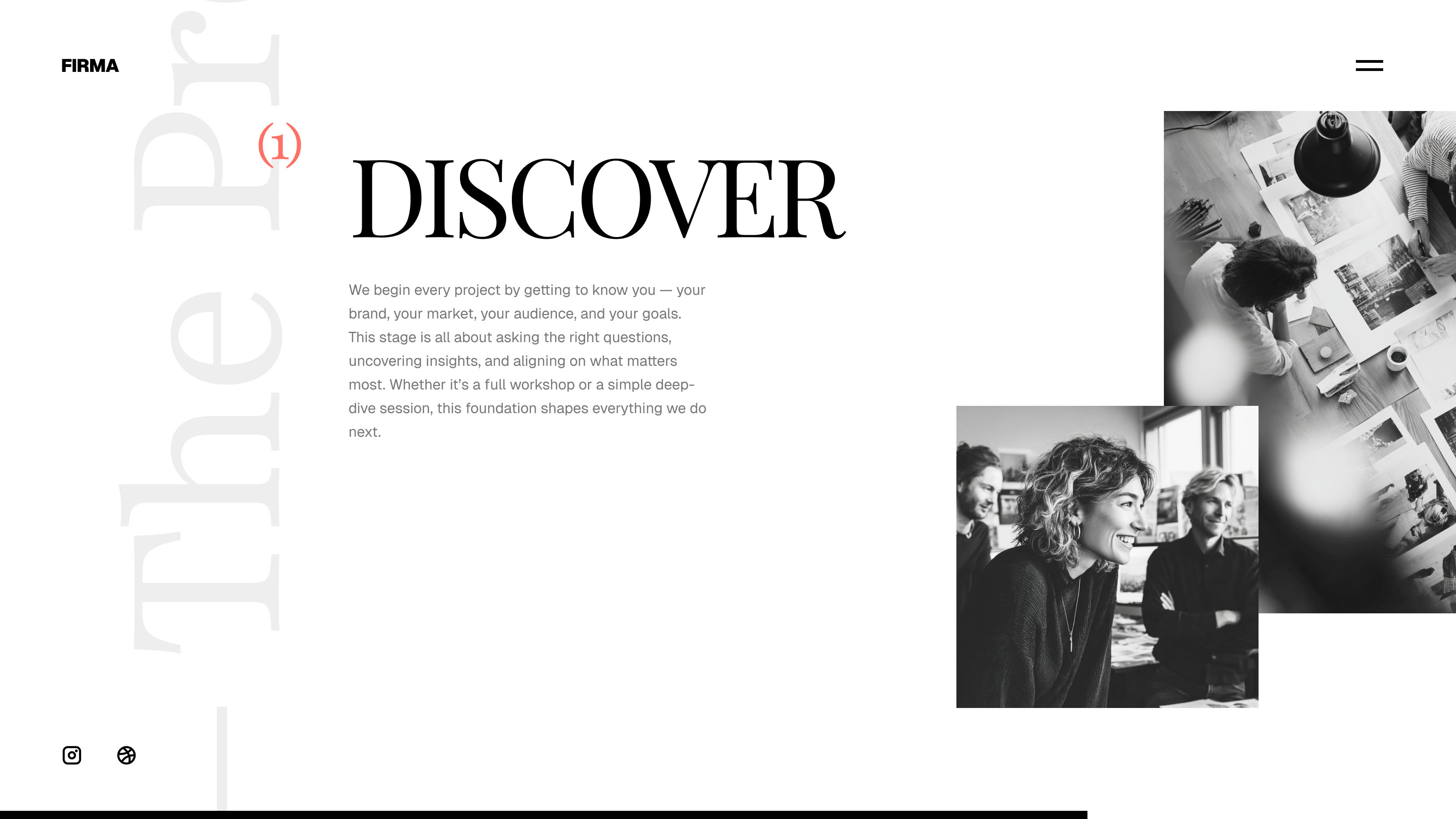 Firma website template for design studios