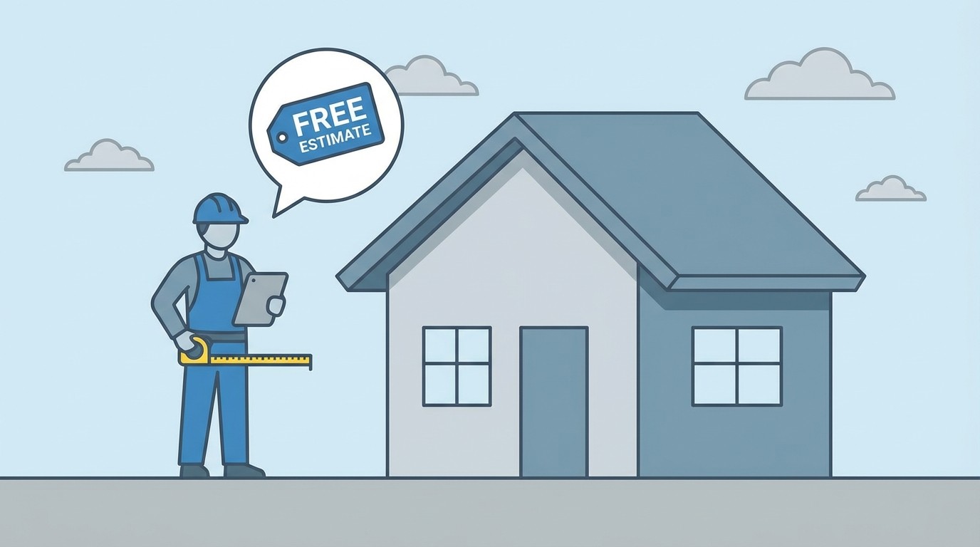 Contractor performing free roof inspection