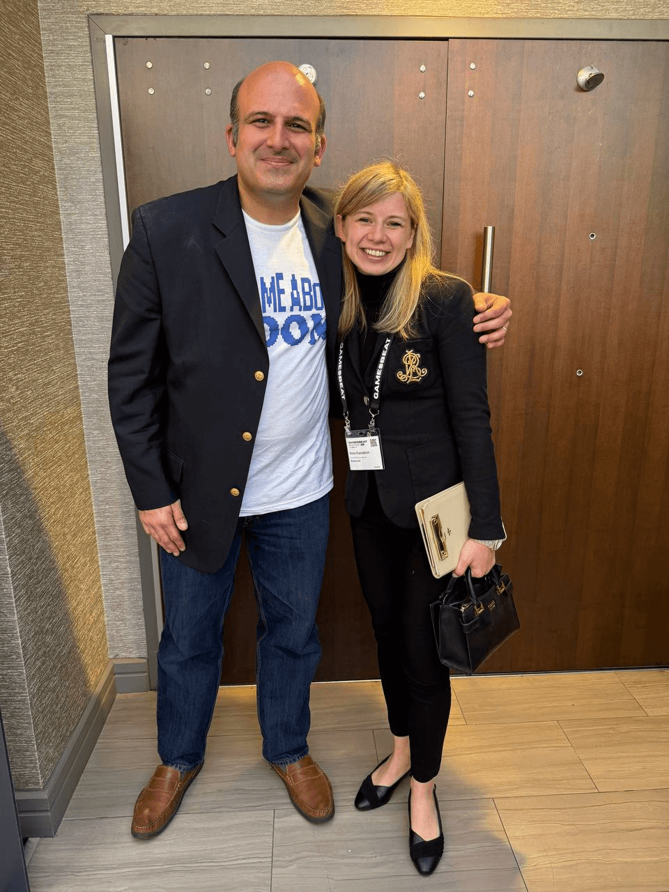 Anna Siaredzich with Amir Satvat