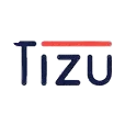 Logo Tizu avec soulignement rouge au-dessus de la lettre « T ».