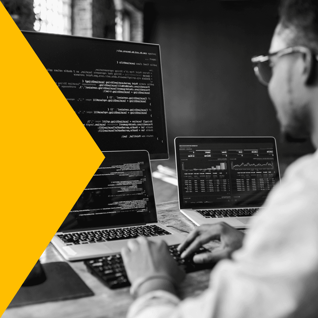 Image of person trying software