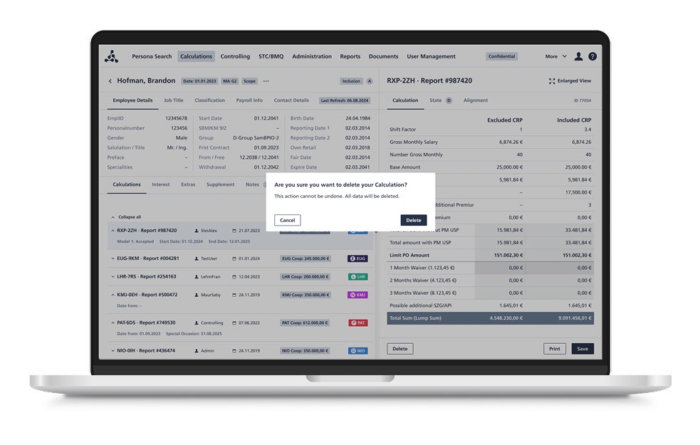 MockUp mit Warnhinweis