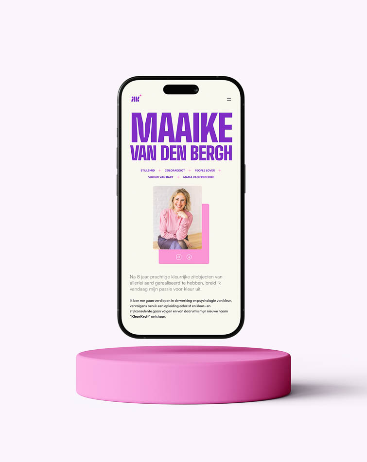 Mobile webdesign Kleurkruit 