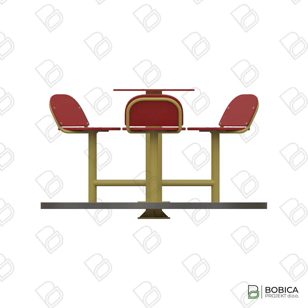 Vrtuljak sa stolom i cvjetnim sjedalicama - "Flower Spin Table"